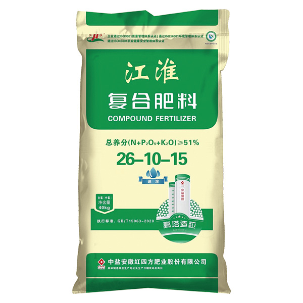 江淮高塔造粒復(fù)合肥料51%(26-10-15)適于水稻等